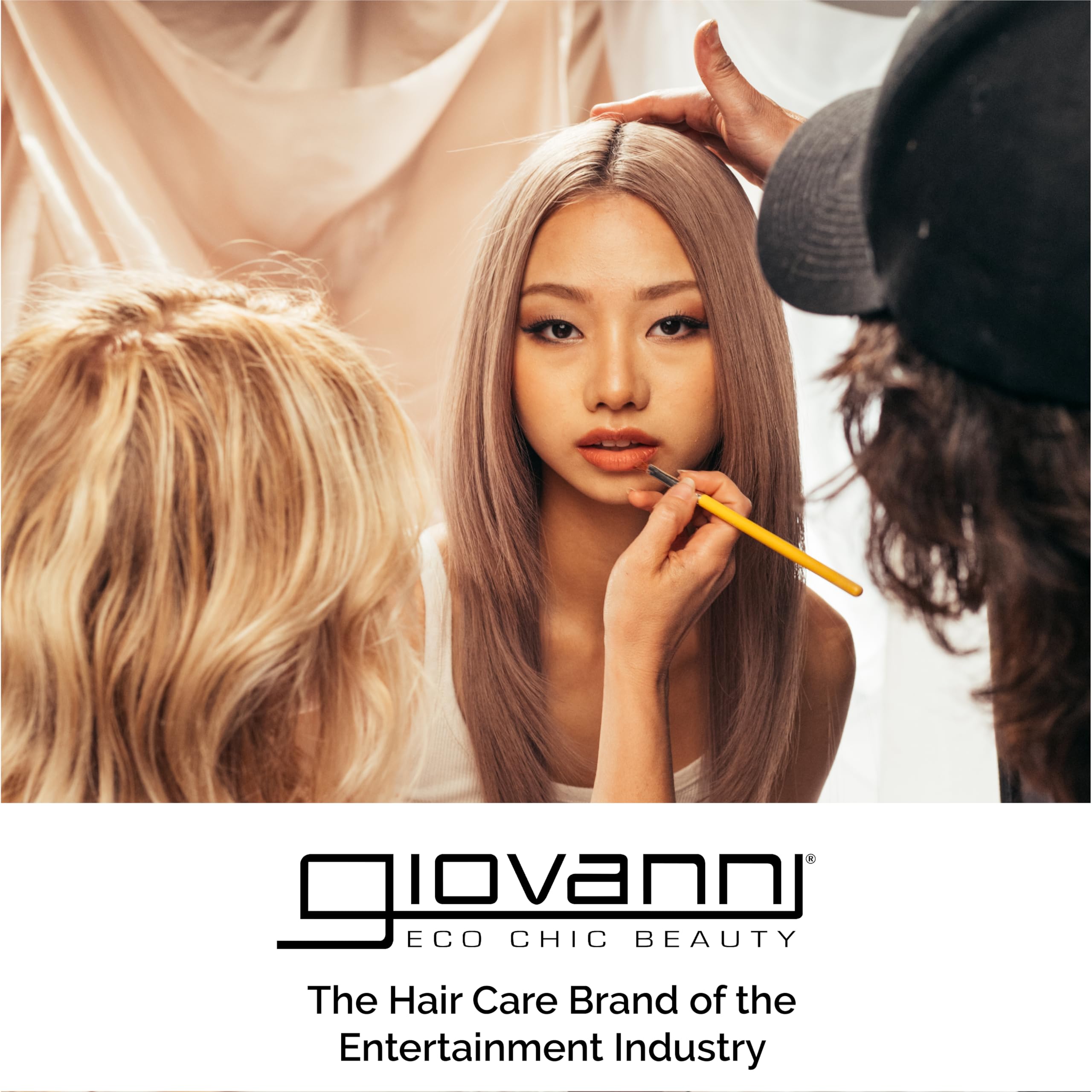 GIOVANNI 2chic Ultra-Volume formula closeup with papaya and tangerine, boosting hydration