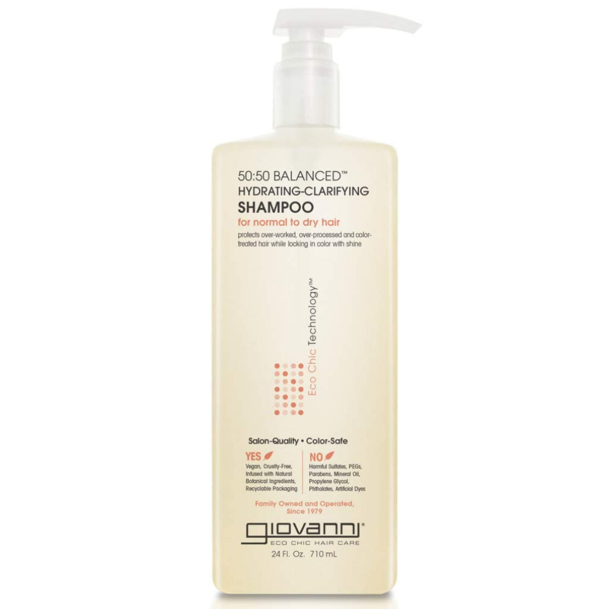 GIOVANNI 50:50 bottle showing balanced hydrating formula for daily cleansing