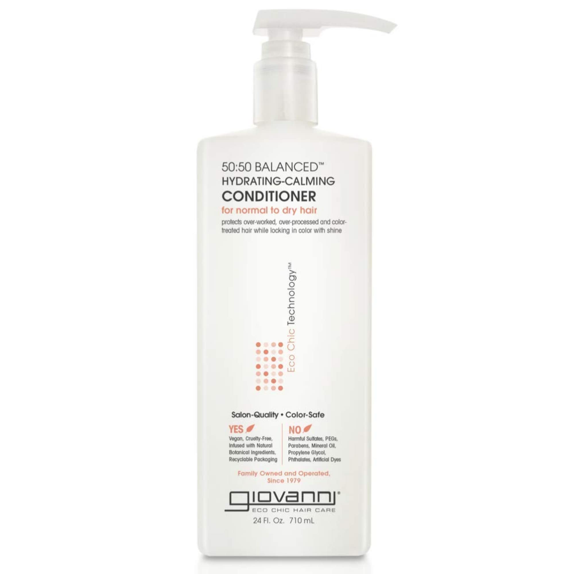GIOVANNI ECO CHIC 50:50 conditioner bottle shows daily moisture and balance
