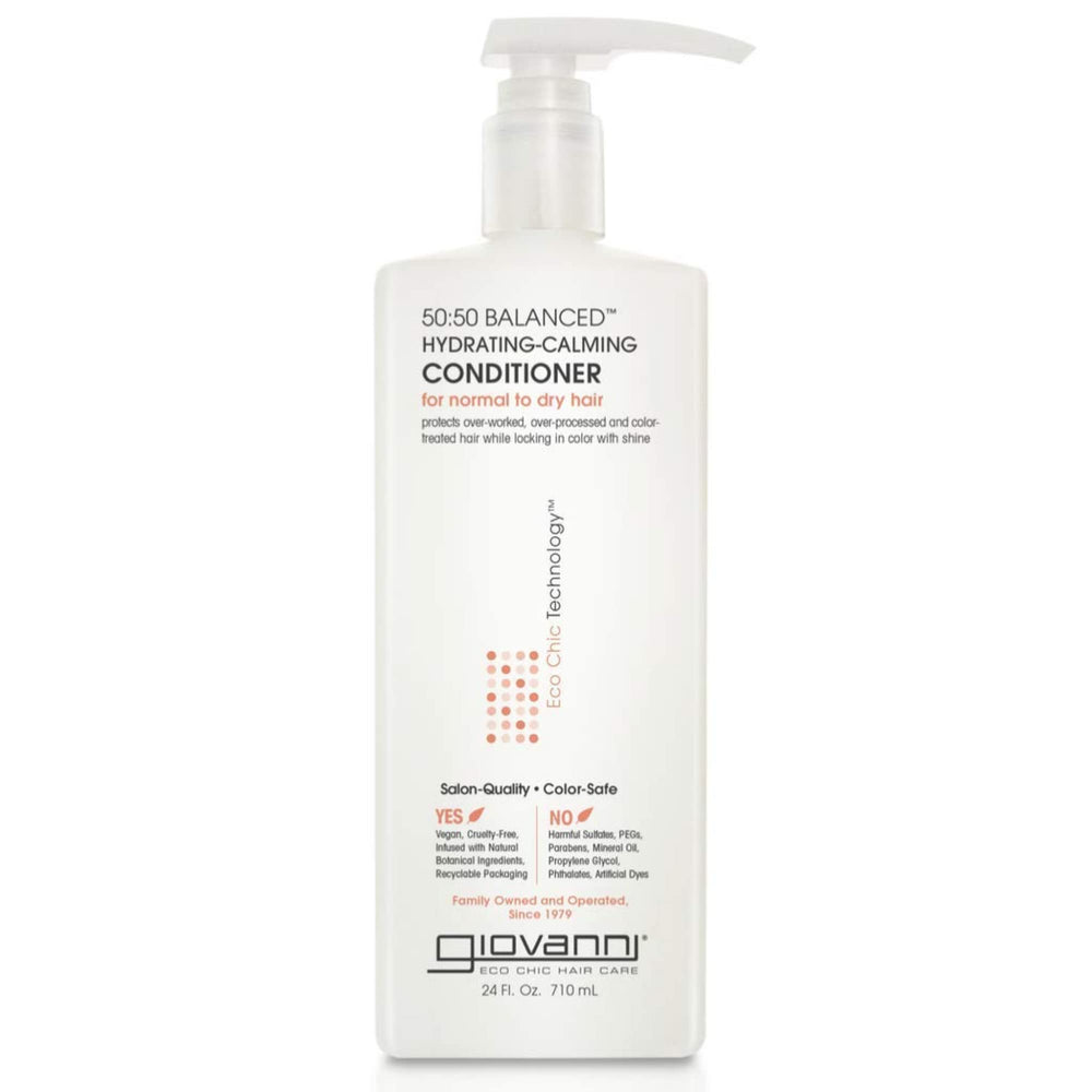 GIOVANNI ECO CHIC 50:50 conditioner bottle shows daily moisture and balance