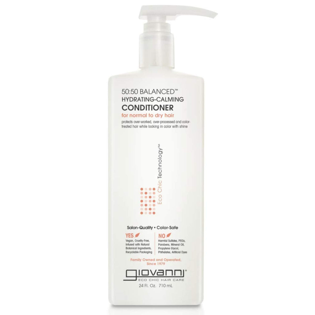 GIOVANNI ECO CHIC 50:50 conditioner bottle shows daily moisture and balance