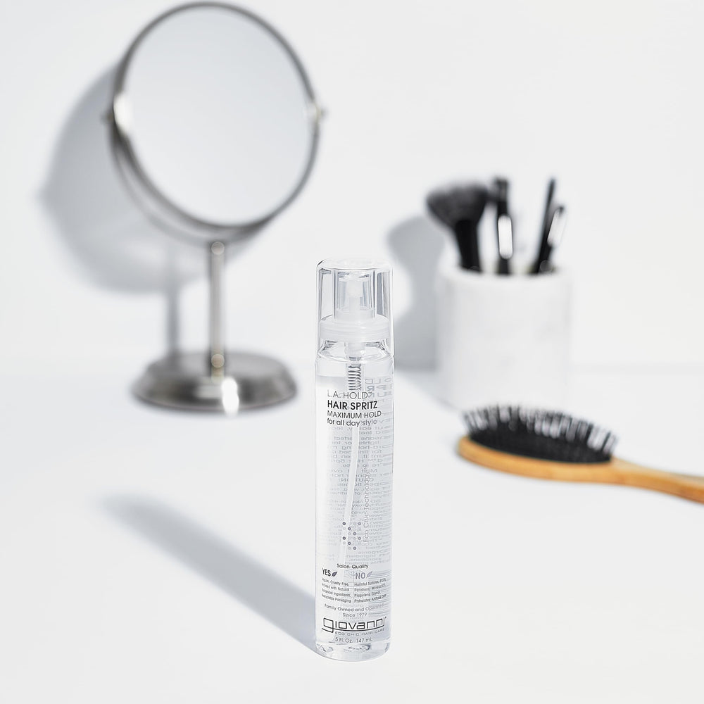 GIOVANNI L.A. Hold Hair Spritz heritage dating back to 1979 emphasizes natural, salon-quality care