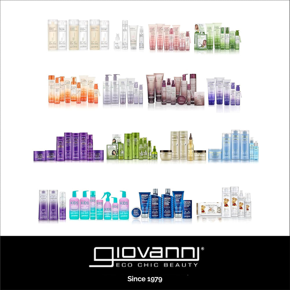 Giovanni LA Hold Gel shine finish on styled hair.