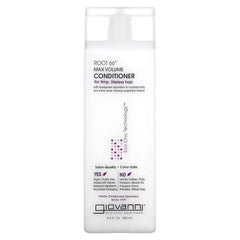 Giovanni Root 66 Max Volume Conditioner bottle delivers full-root lift and hydration.