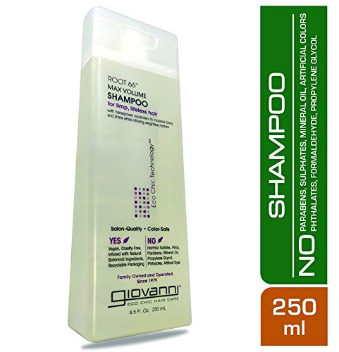 Giovanni Root 66 Max Volume Shampoo lather image showing gentle cleansing with bounce