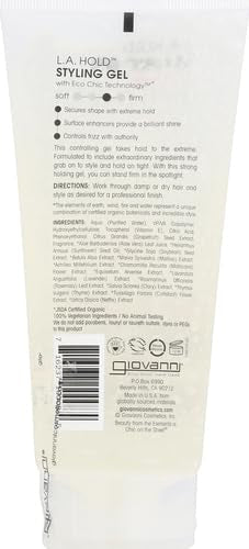 Giovanni Styling Gel LA Natural hands applying gel for defined style