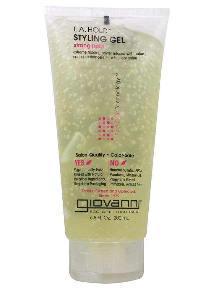 Giovanni Styling Gel LA Natural texture swatch shows flexible hold
