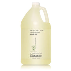 GIOVANNI Tea Tree Invigorating Shampoo bottle promotes a refreshing scalp cleanse.
