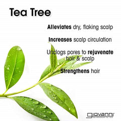 GIOVANNI Tea Tree Triple Treat conditioner ingredients image featuring aloe vera and rosemary oils