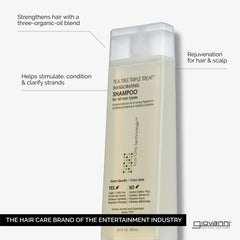GIOVANNI Tea Tree Triple Treat cooling splash shows peppermint chill for energized cleansing.