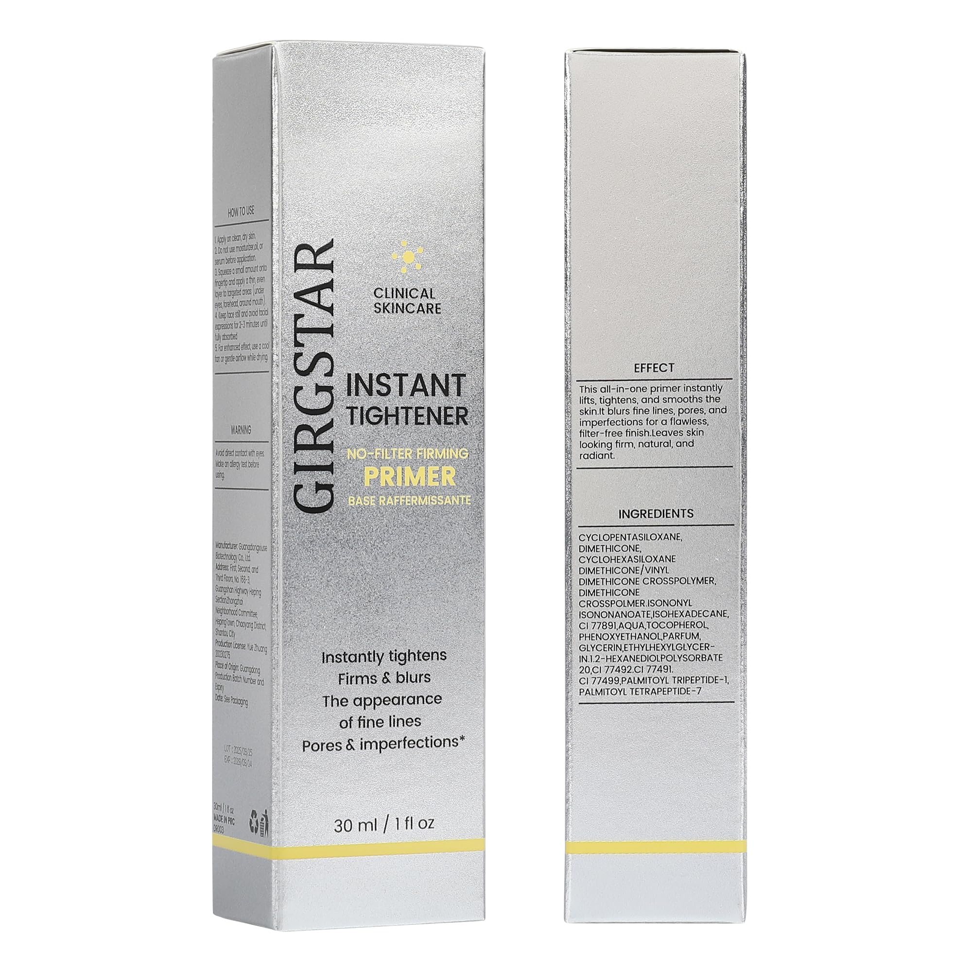 Girgstar primer under makeup enhances grip for long-lasting wear.