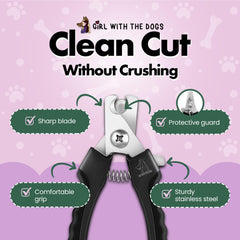 Girl With The Dogs dog nail clippers with ergonomic grip for comfort