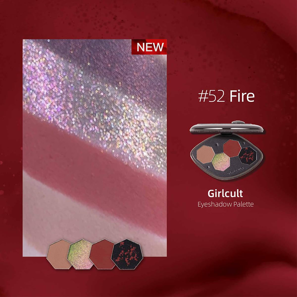 GIRLCULT 4-color eyeshadow palette matte shades for everyday contour and crease definition