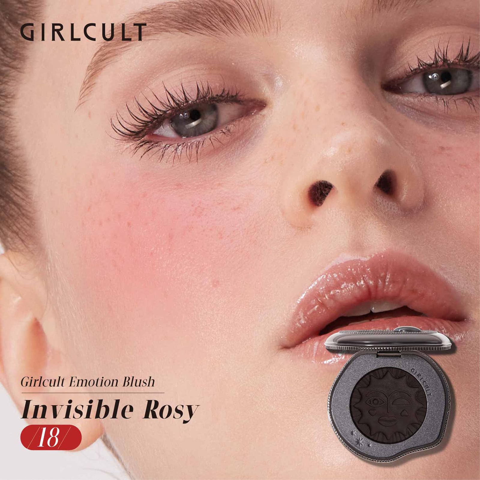 GIRLCULT Cream-to-Powder Blush soft-matte-cheeks demonstrates breathable, skin-like finish