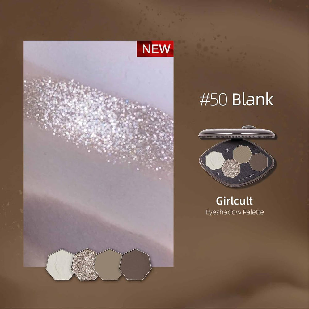 GIRLCULT eyeshadow palette with powder-to-silk texture for seamless blending.