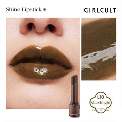 GIRLCULT glass-shine finish closeup highlights vibrant lip tint.