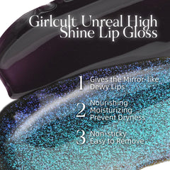 GIRLCULT Glass Shine Lip Gloss moisturising formula for visibly softer lips.