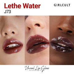 GIRLCULT Glass Shine Lip Gloss applicator close-up showing smooth non-sticky texture.