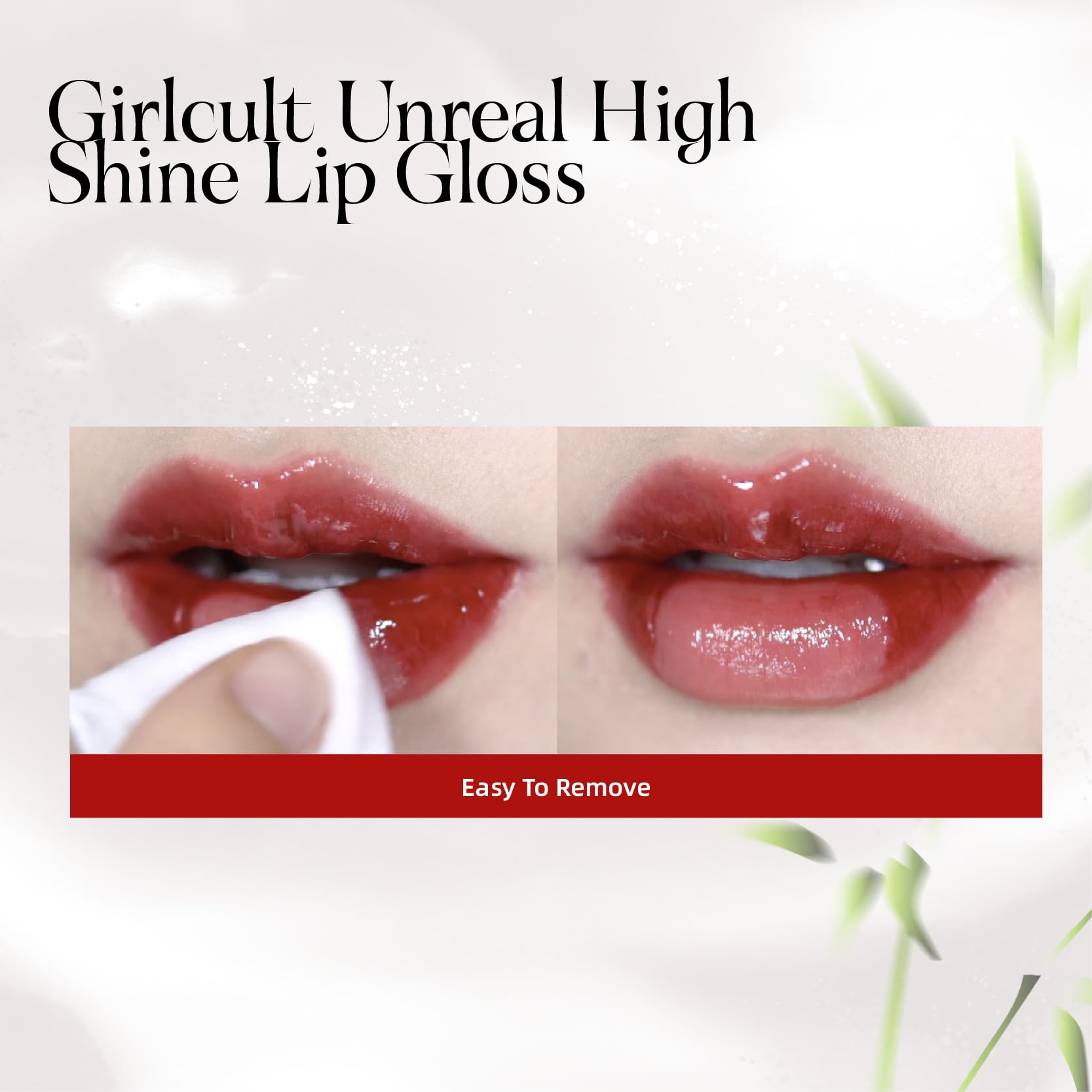 GIRLCULT Glass Shine Lip Gloss wear demo for layered or natural finishes.