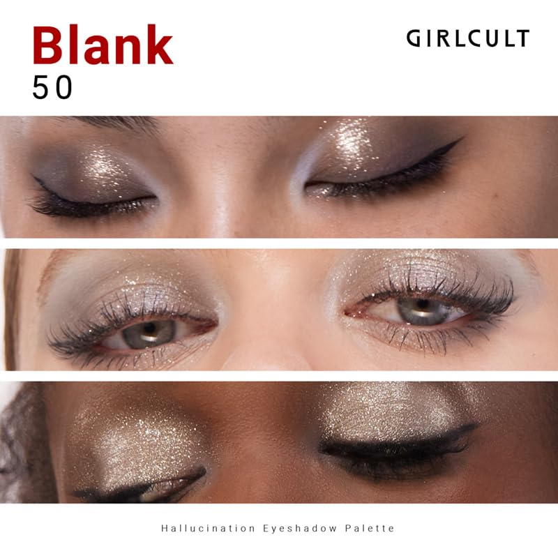 GIRLCULT matte & glitter quad shades for versatile, dimensional looks.