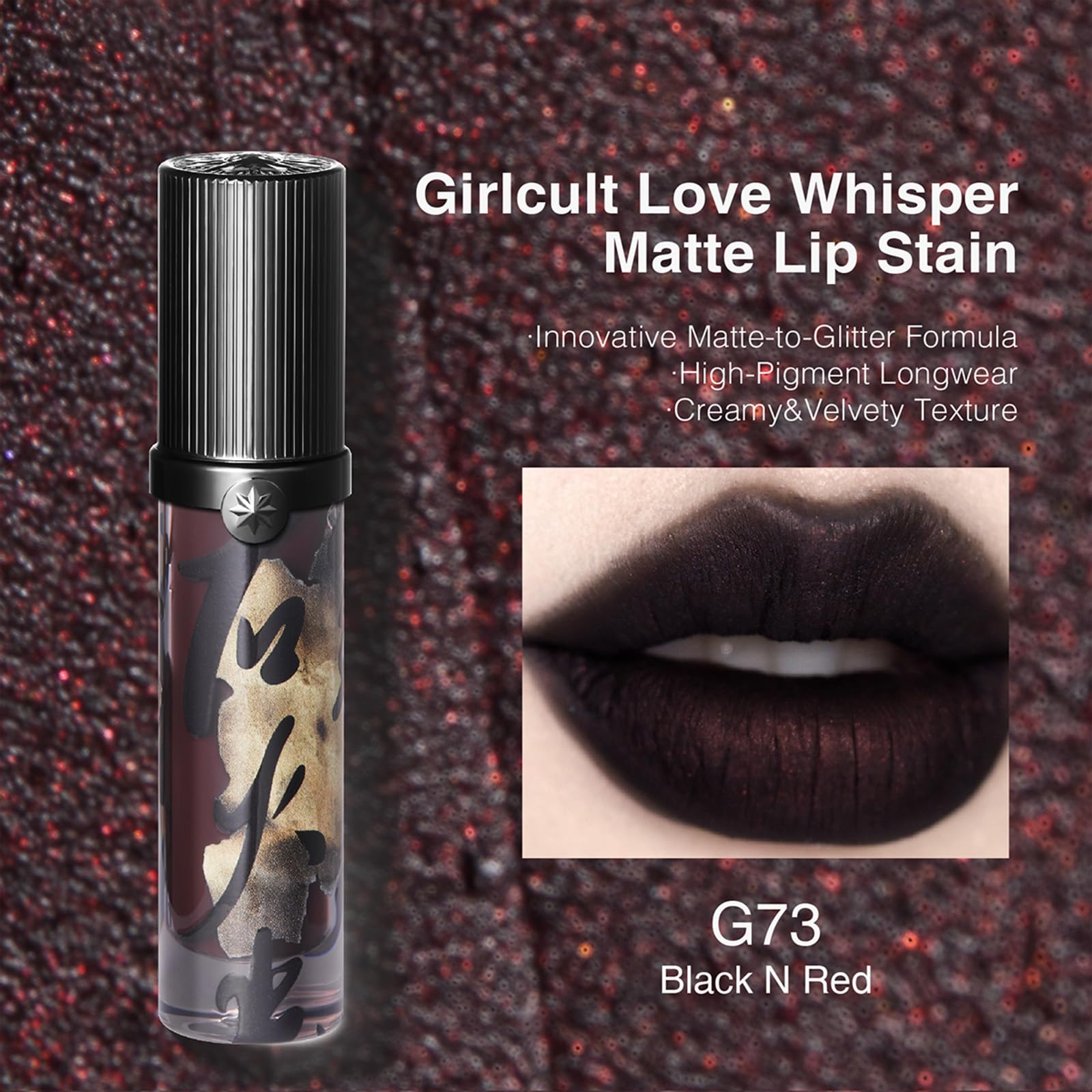 GIRLCULT Matte Lip Stain lip swatches reveal rich color and comfortable wear