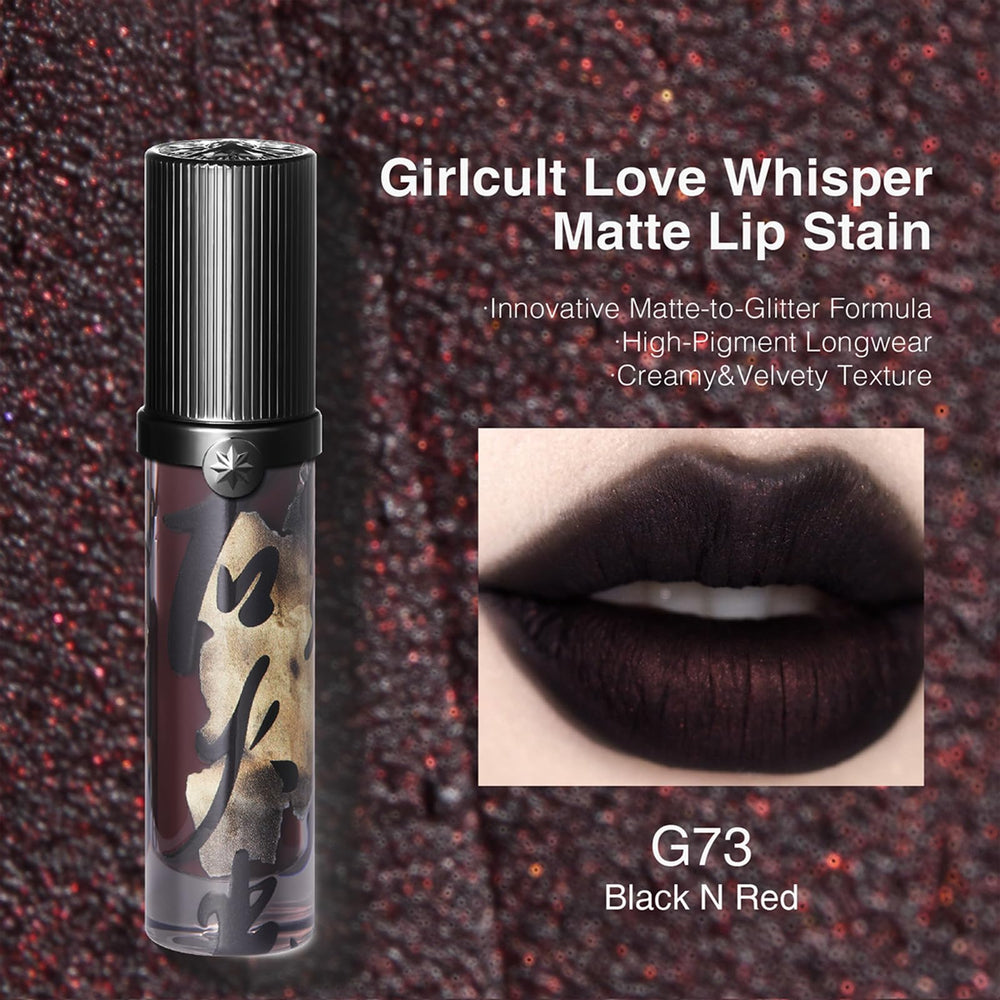 GIRLCULT Matte Lip Stain lip swatches reveal rich color and comfortable wear