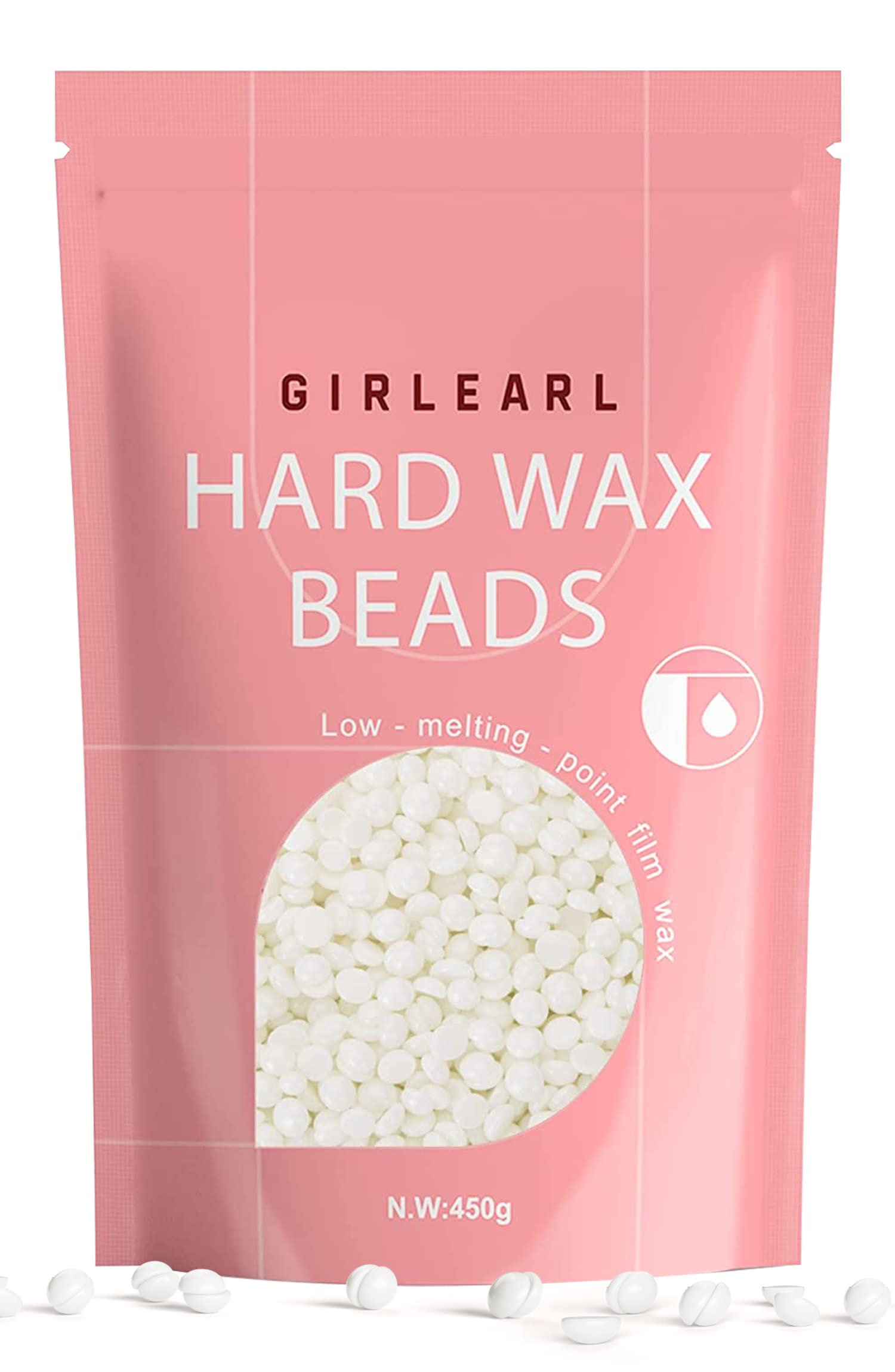 GIRLEARLE 1lb unscented wax beads for full-body waxing at home