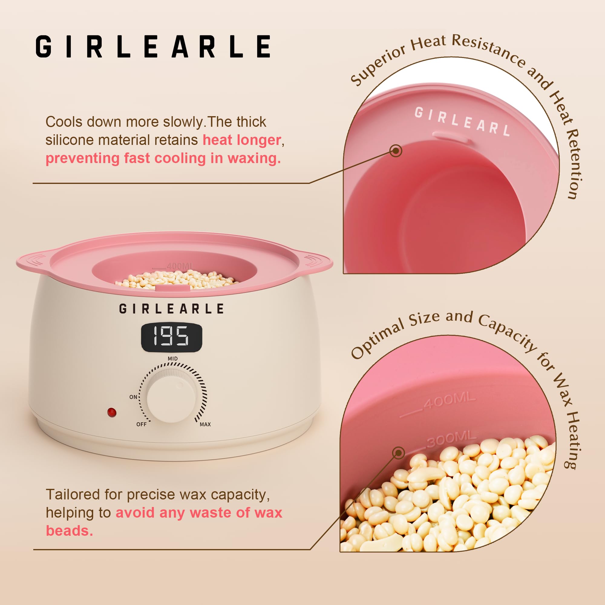 GIRLEARLE Aloe Vera Wax Beads for Full-Body Use, soothing aftercare support.