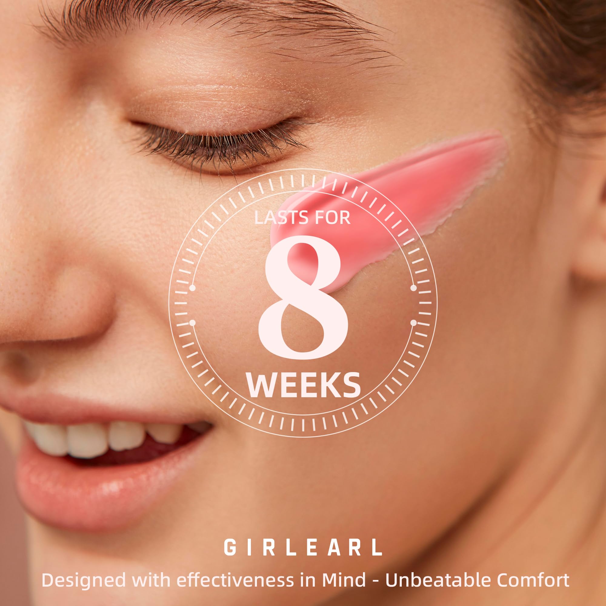 GIRLEARLE Brazilian waxing beads gripping hair while keeping skin comfortable.