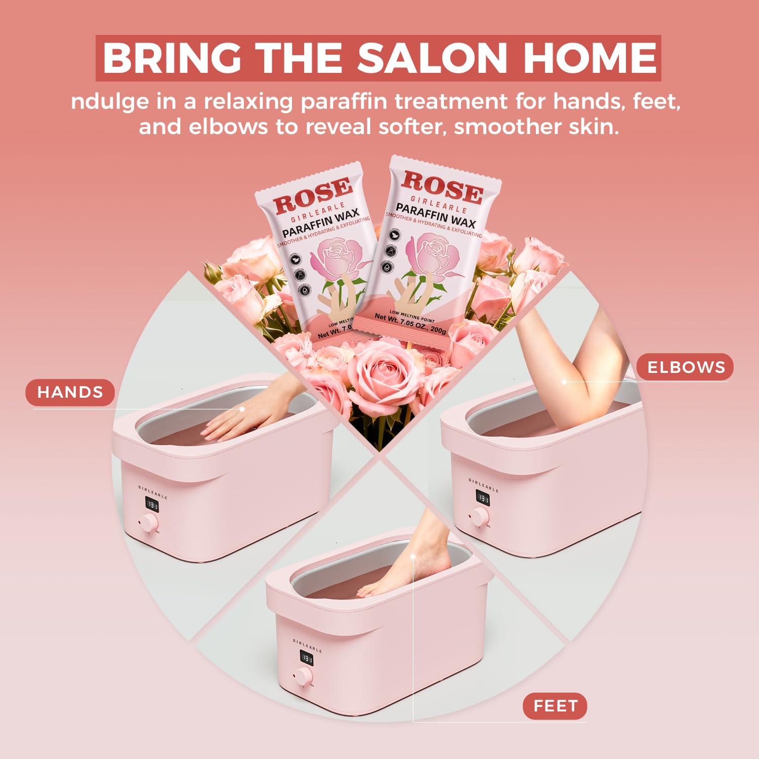 GIRLEARLE complete spa kit with essential accessories.