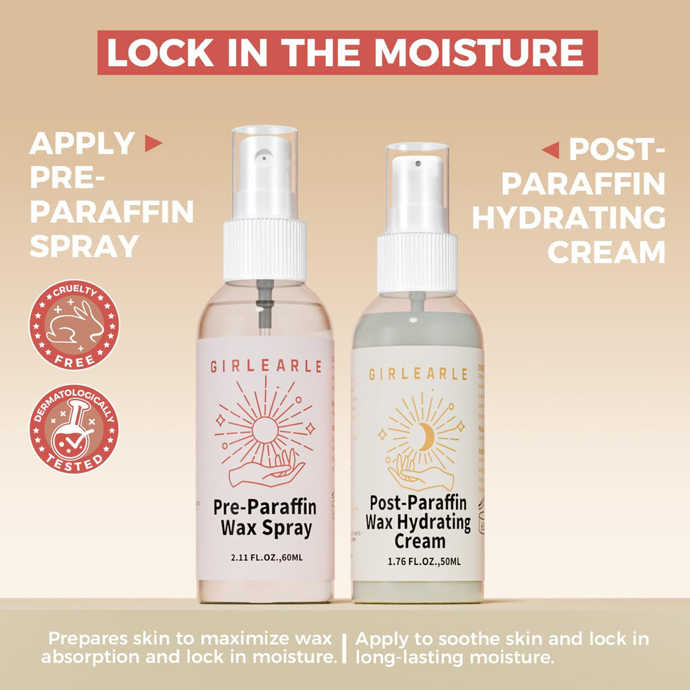 GIRLEARLE fragrance-free wax application ensures gentle routine.