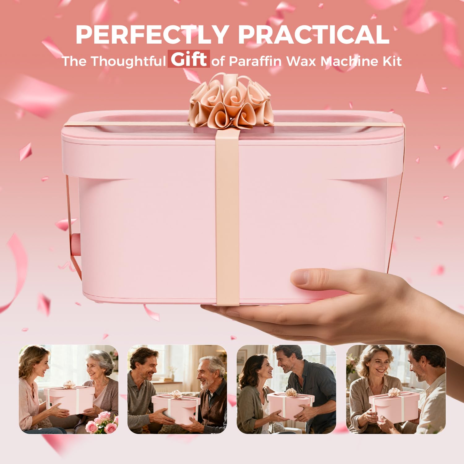 GIRLEARLE rose-scented wax provides a floral spa aroma.
