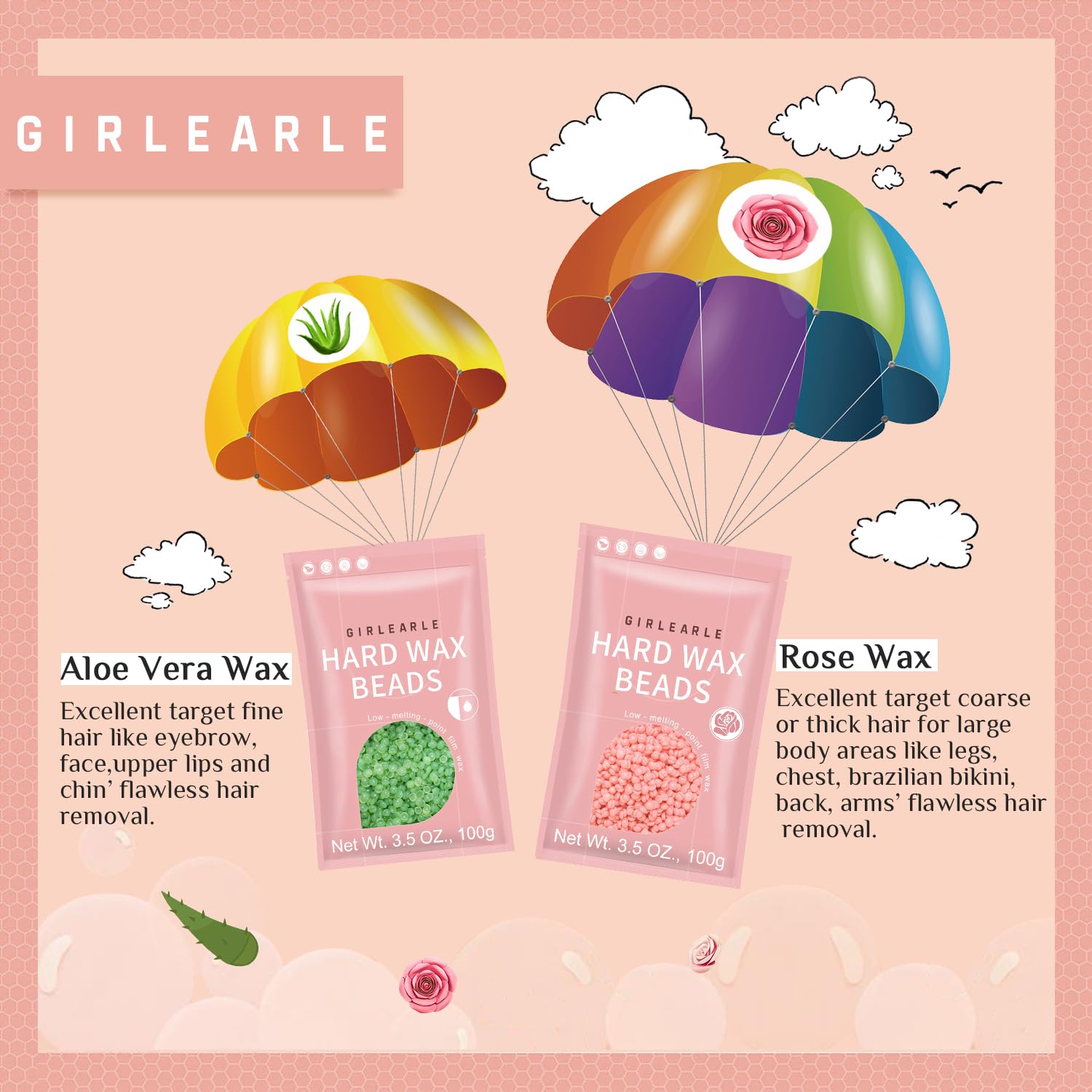 GIRLEARLE silicone wax pot for clean, contained waxing sessions.