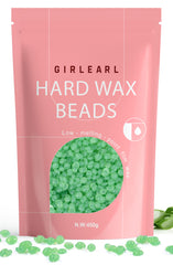 GIRLEARLE Wax Beads Aloe bottle closeup for gentle at-home hair removal