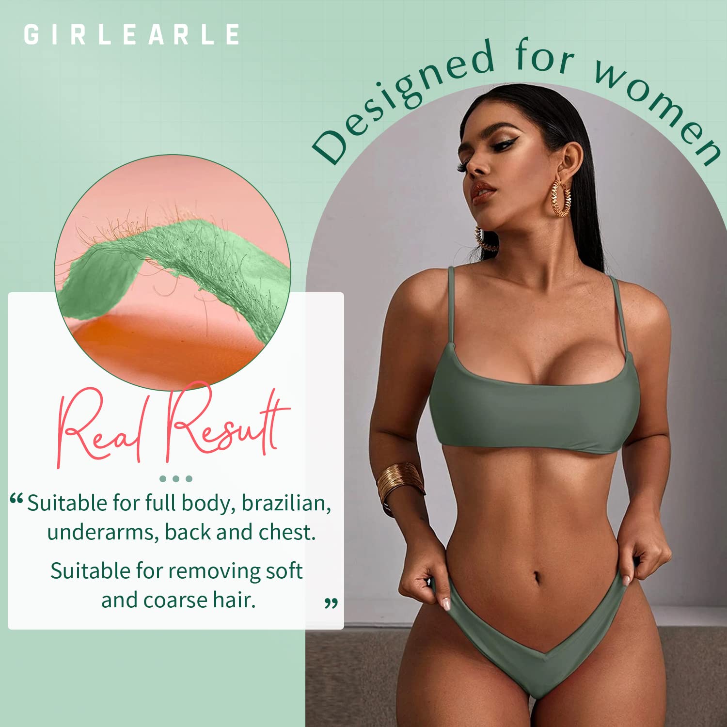 GIRLEARLE Wax Beads home waxing setup showing affordable routine