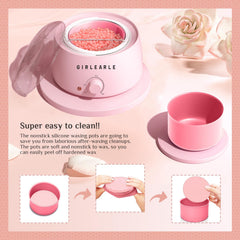 GIRLEARLE complete waxing kit set with tools and accessories.