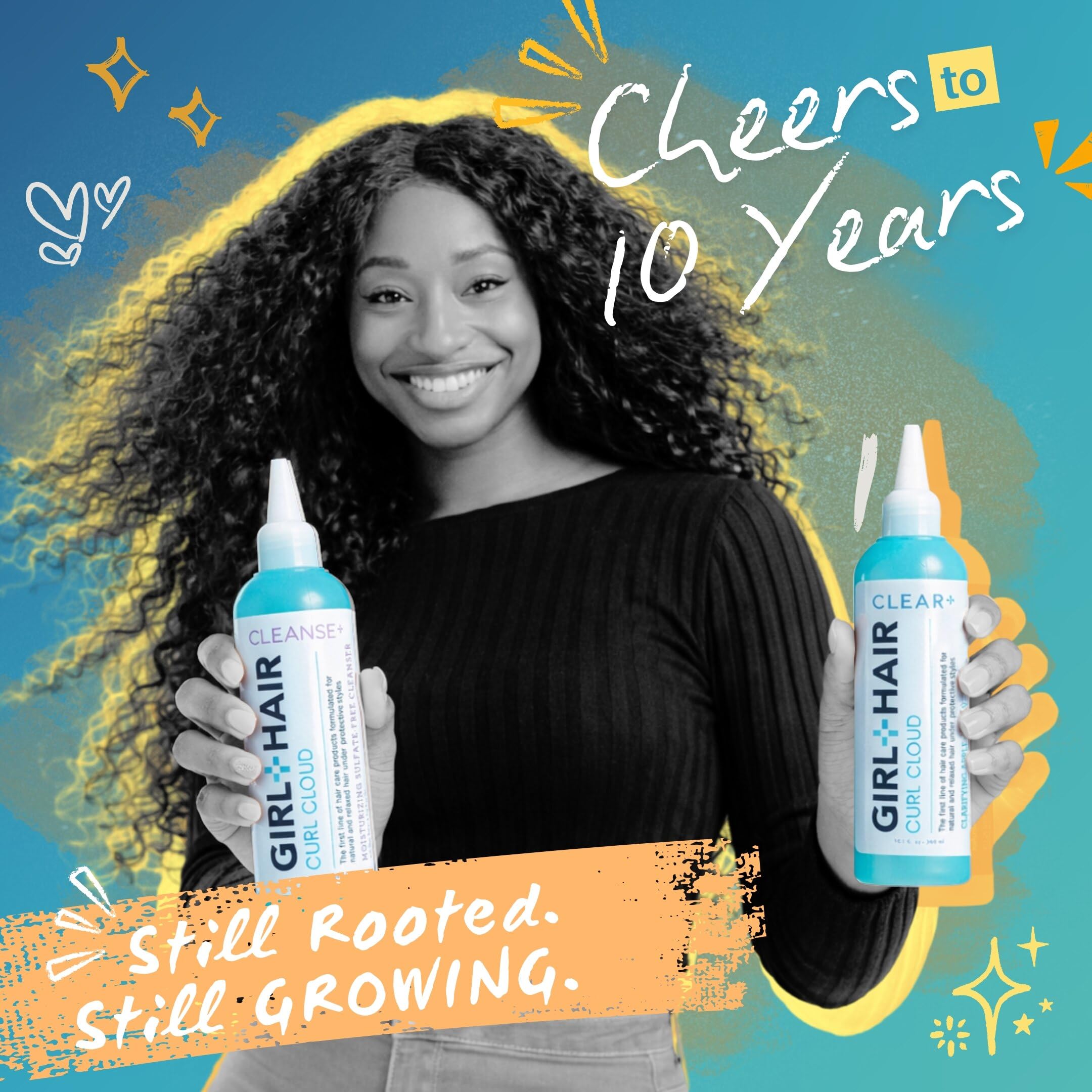 GIRL+HAIR close-up of rice protein ingredient highlighting strengthening benefit