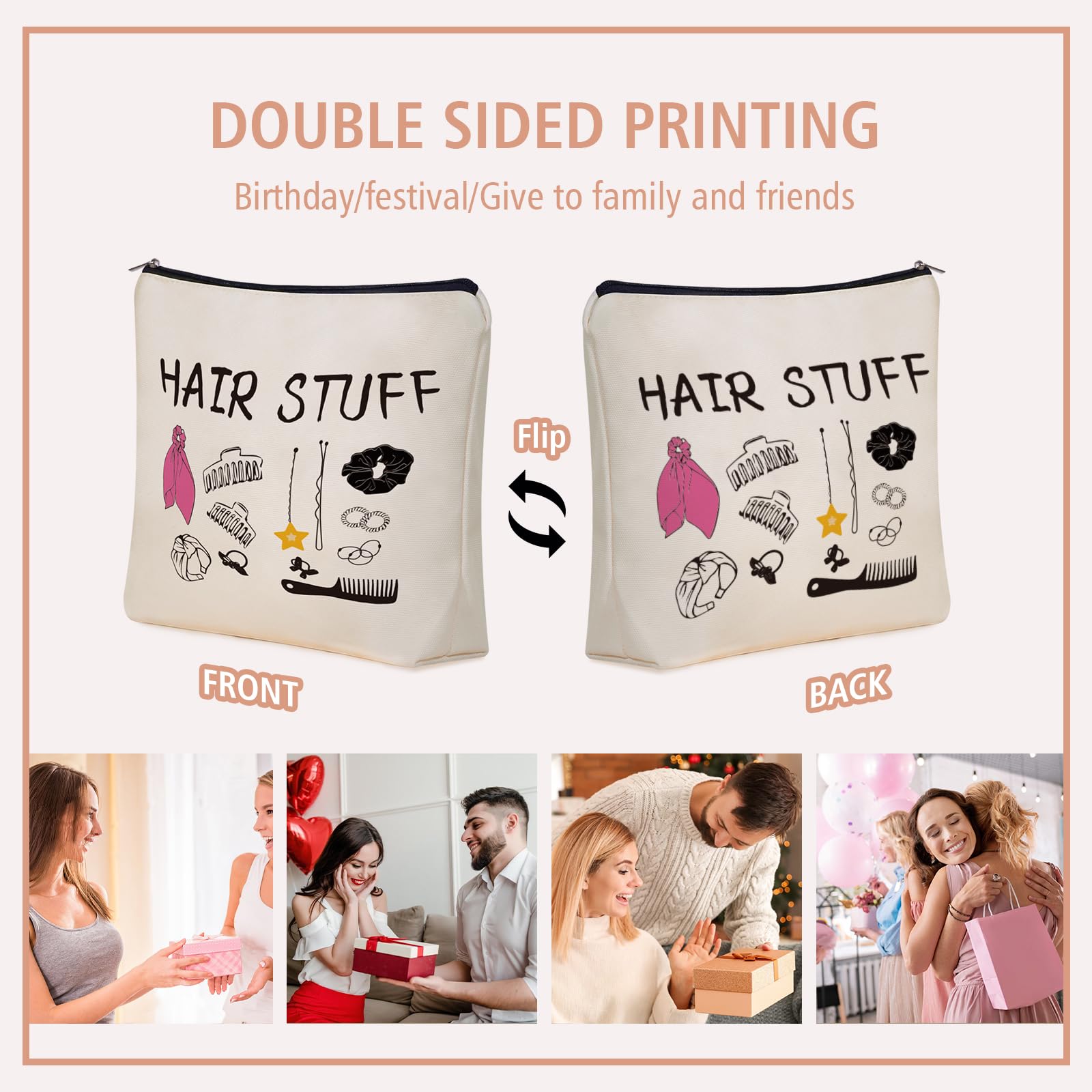 Girlly Hair Stuff makeup bag size and waterproof material for everyday routines