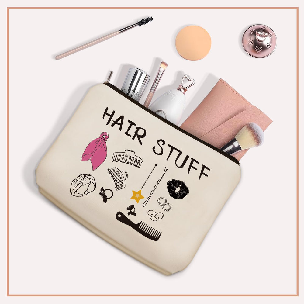 Girlly Hair Stuff makeup bag is travel-friendly and fits into purses or backpacks easily