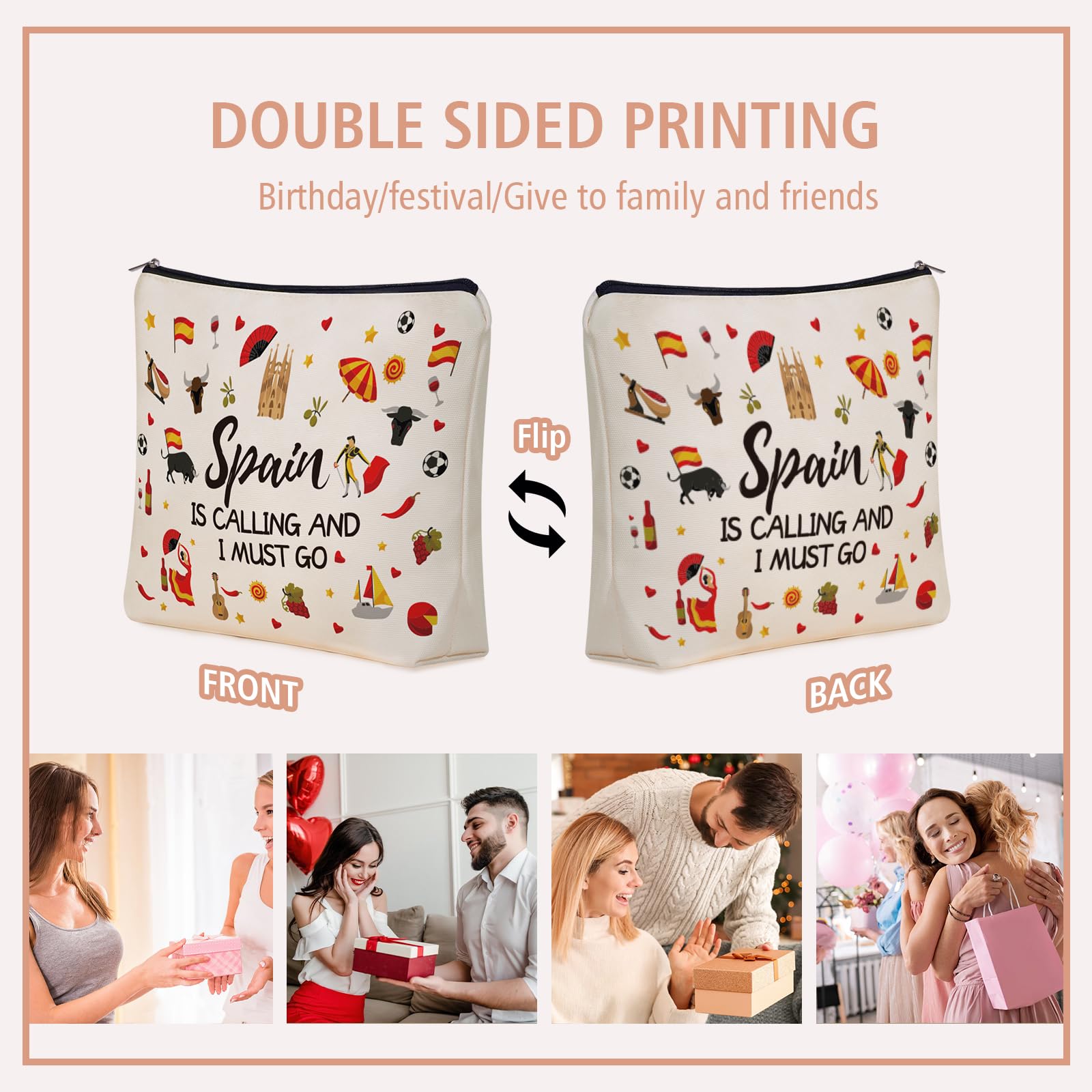 Gift-ready packaging of Girlly Spain travel makeup bag perfect for gifting