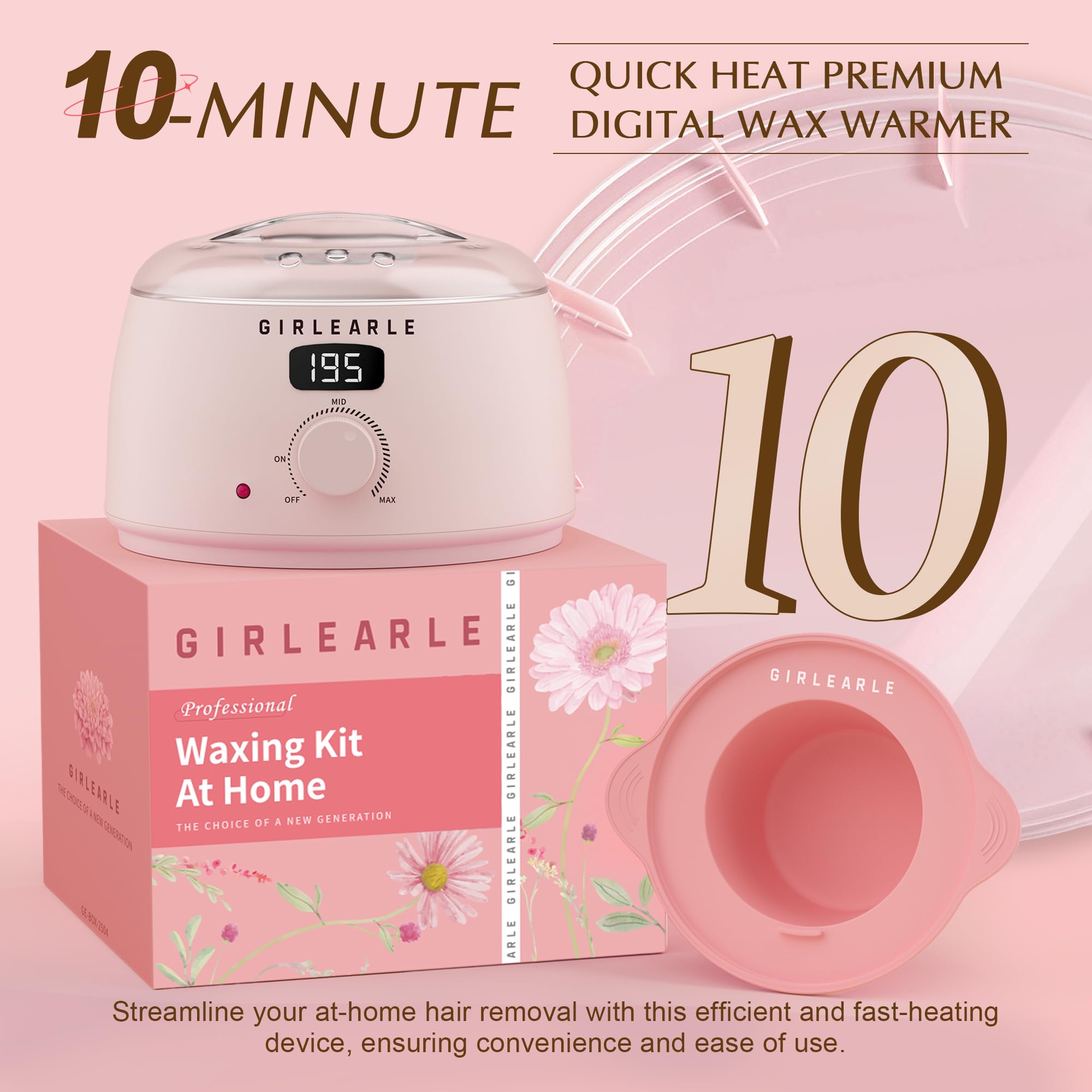 GIRLEARLE rose wax beads ideal for sensitive areas and coarse hair