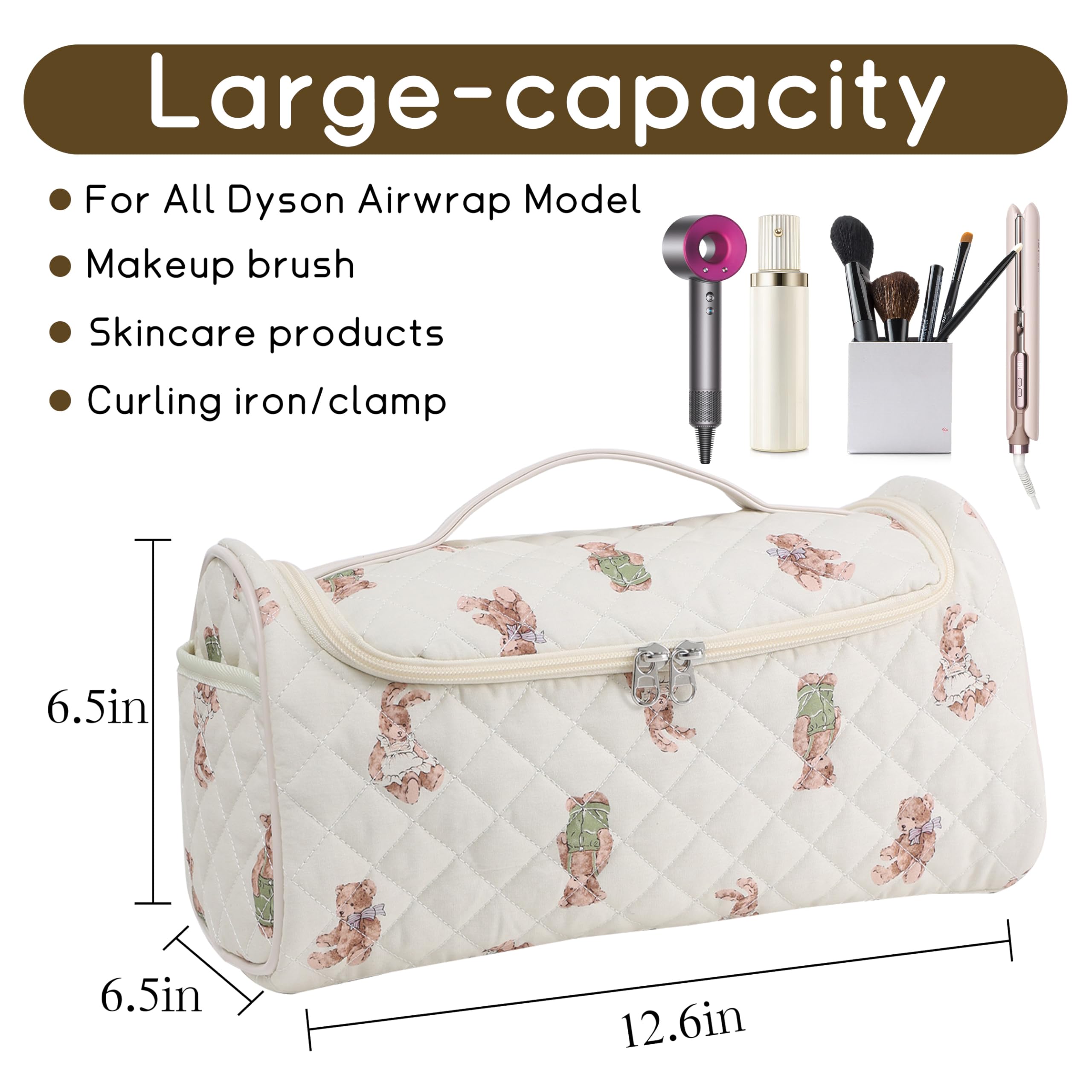 GISMTR large-capacity case fits Dyson Airwrap and attachments for versatile packing.