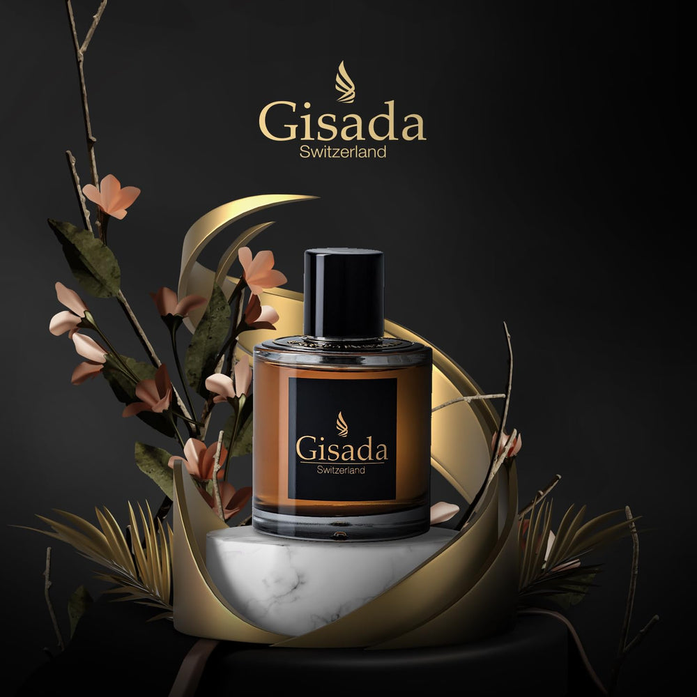 Gisada Ambassador Men mandarin notes close-up hinting citrus freshness.