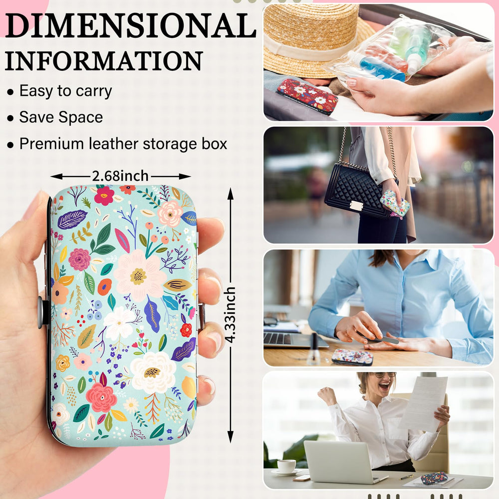 Gisafai floral-pattern leather case adds stylish storage for nail tools