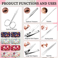 Gisafai stainless steel manicure tools with diagonal clipper for durable precision