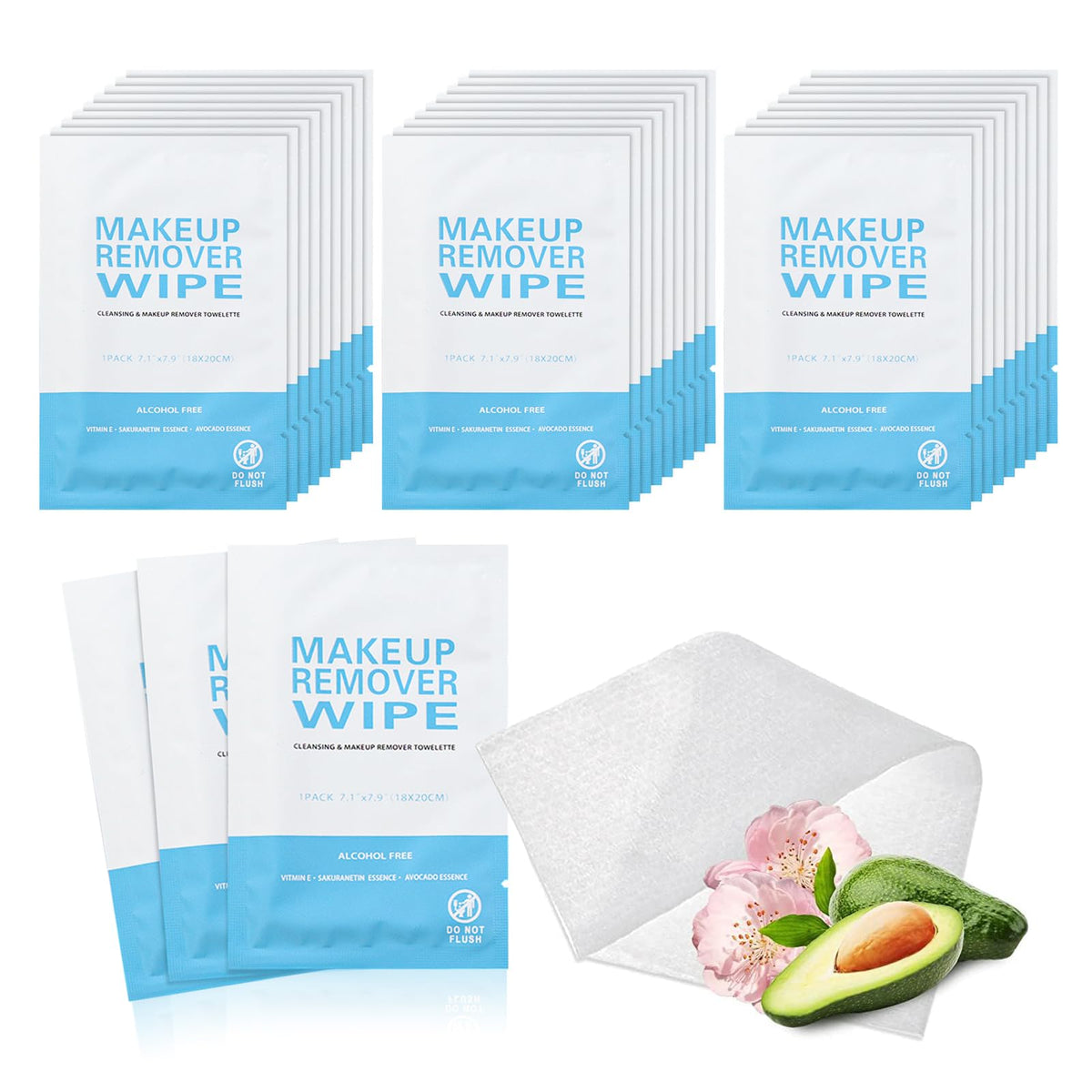 Gisdo 100-pack makeup remover wipes bulk for easy daily use and sharing.
