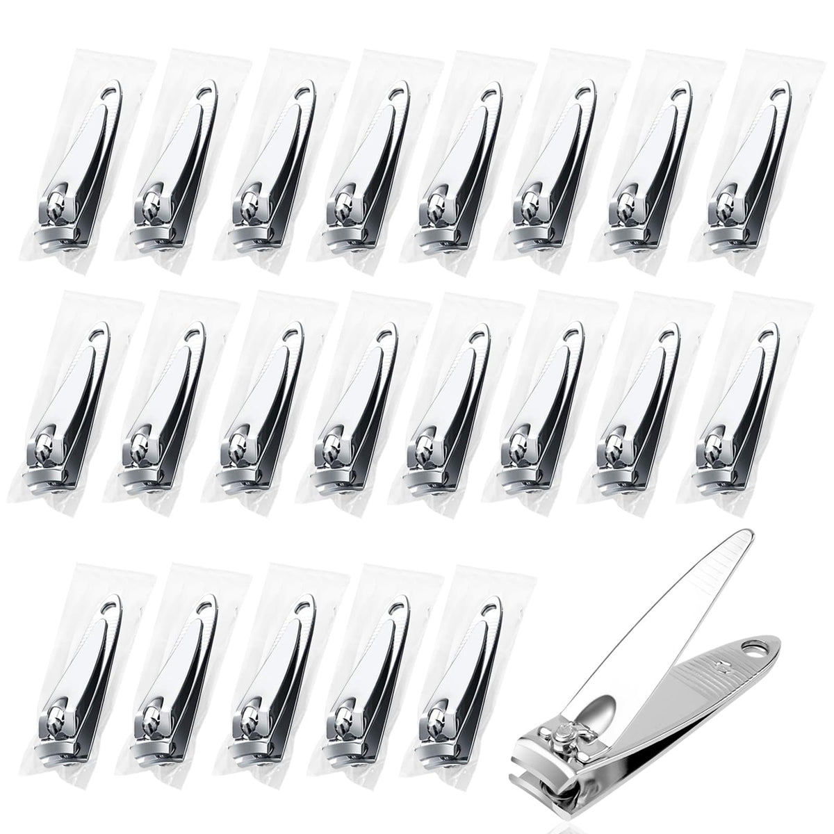 Gisdo 50-pack bulk nail clippers ready for donation and bulk use
