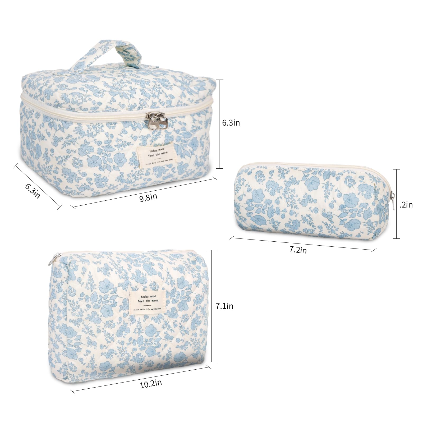 GISMTR cotton quilted makeup bag pattern detail highlighting soft fabric and chic design.