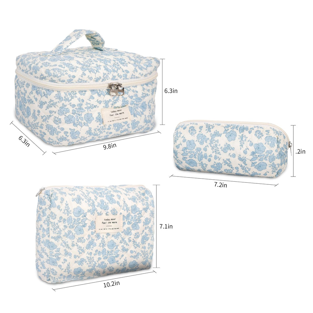 GISMTR cotton quilted makeup bag pattern detail highlighting soft fabric and chic design.
