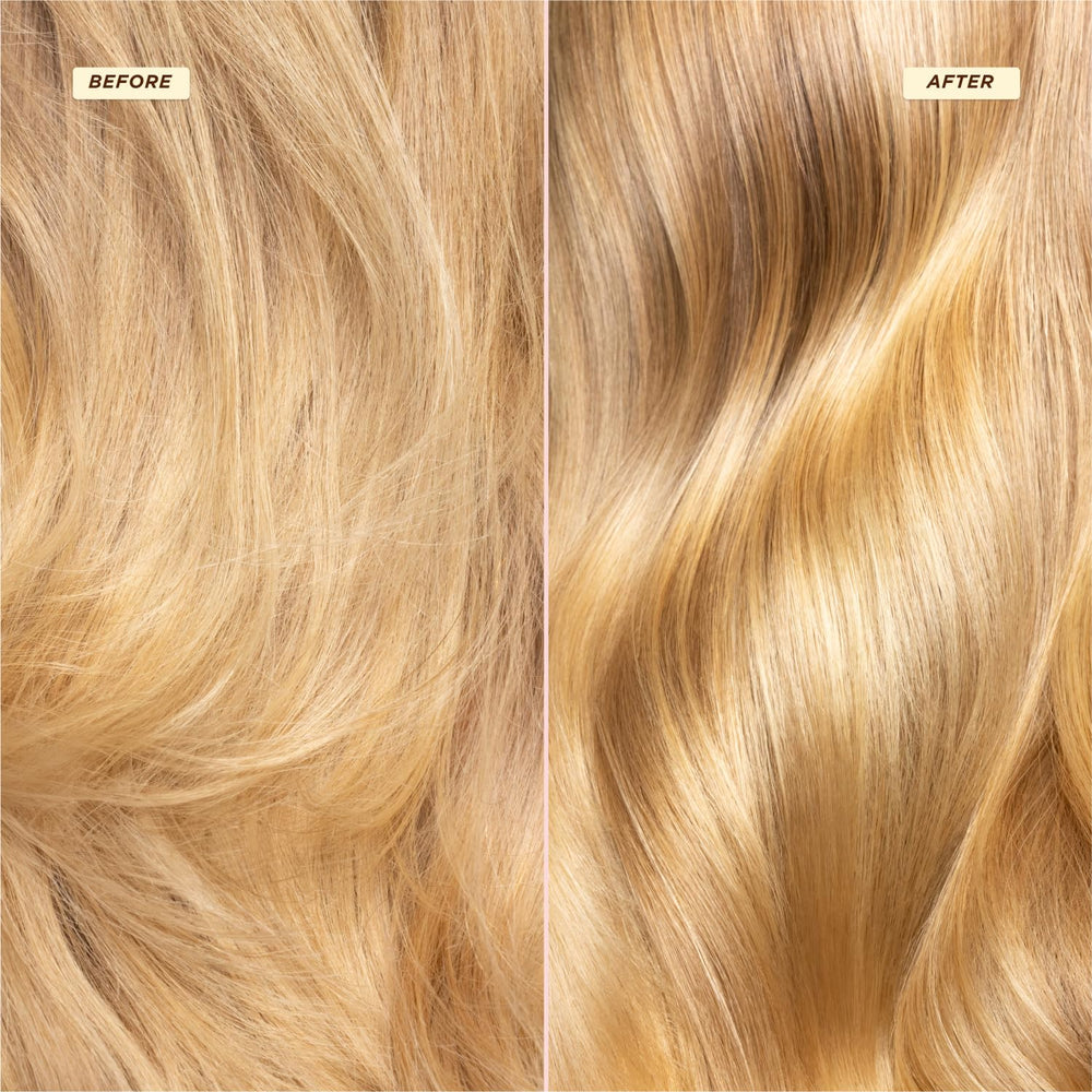 Gisou Honey Gloss Ceramide Therapy Hair Mask Mini bee-garden oil detail on bottle.